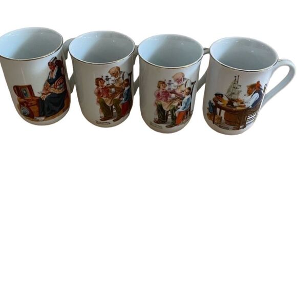 3 for $30! Four Norman Rockwell museum coffee cups - Picture 1 of 8